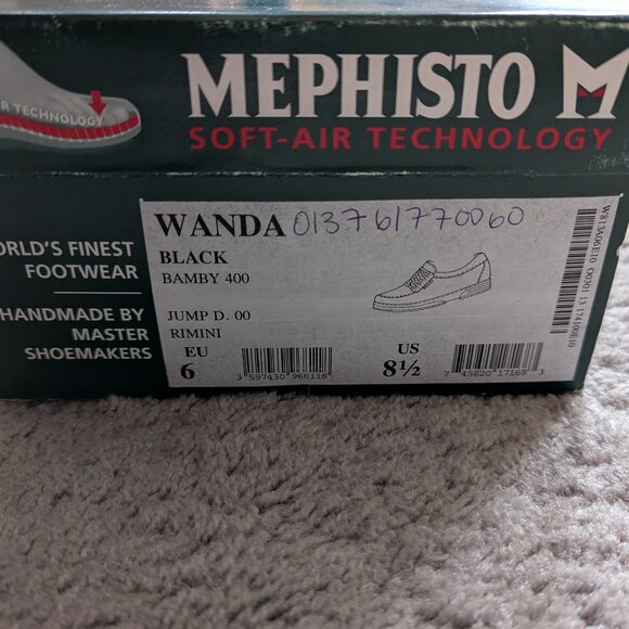 Women's 8.5 US/6 EU Mephisto black loafer - Picture 2 of 6